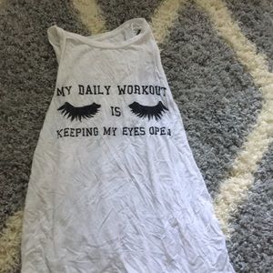 cute white tank top